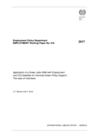 Application of a green jobs SAM with employment and CO2 satellites for informed green policy support: the case of Indonesia