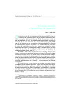El trabajo decente y las políticas de desarrollo