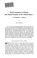 Social insurance in Europe and social security in the United States: a comparative analysis