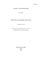 Coffee in Kenya: some challenges for decent work