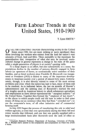Farm labour trends in the United States, 1910-1969