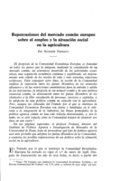 Repercusiones del mercado común europeo sobre el empleo y la situación social en la agricultura