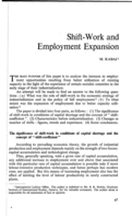 Shift-work and employment expansion