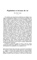 Population et niveaux de vie
