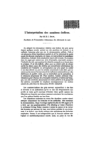 L'interprétation des nombres-indices