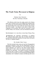 The trade union movement in Belgium