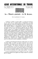 La "Théorie générale" de M. Keynes