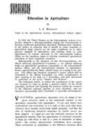 Education in agriculture