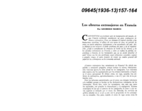 Los obreros extranjeros en Francia