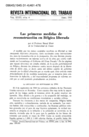 Las primeras medidas de reconstrucción en Bélgica liberada