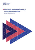 Enquêtes indépendantes sur le travail des enfants: modèle de questionnaire
