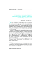 Female labour force participation during economic crises in Argentina and the Republic of Korea