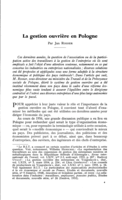La gestion ouvrière en Pologne