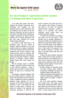 The role of Employers’ organizations and their members in combating child labour in agriculture: World Day Against Child Labour, 12 June 2007