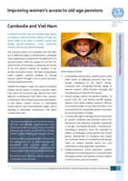 Improving women’s access to old-age pensions: Cambodia and Viet Nam