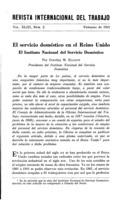 El servicio doméstico en el Reino Unido: el Instituto Nacional del Servicio Doméstico