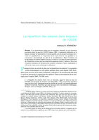 La répartition des salaires dans les pays de l'OCDE