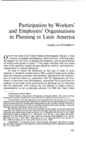 Participation by workers' and employers' organisations in planning in Latin America