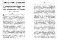 A propósito de una reciente obra sobre los orígenes de la Organización Internacional del Trabajo