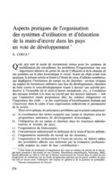 Aspects pratiques de l'organisation des systèmes d'utilisation et d'éducation de la main-d'oeuvre dans les pays en voie de développement