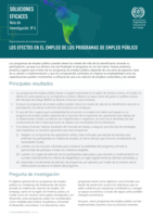 Los efectos en el empleo de los programas de empleo público