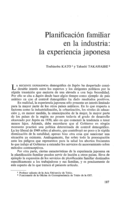 Planificación familiar en la industria: la experiencia japonesa