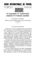 Un programme de reconstruction organique de l'économie mondiale