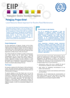 Paraguay project brief: local resource based approach for routine road maintenance