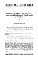 Industrial relations and the determination of conditions of employment in wartime