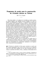 Programas de ayuda para la construcción de viviendas obreras en Taiwan