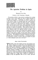 The agrarian problem in Spain