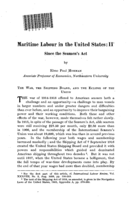 Maritime labour in the United States: II, Since the seamen's act