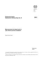 Macroeconomy for decent work in Latin America and the Caribbean