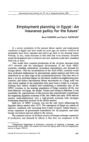 Employment planning in Egypt: an insurance policy for the future