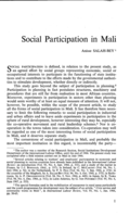 Social participation in Mali