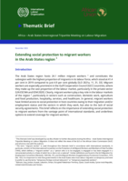 Extending social protection to migrant workers in the Arab States region