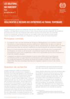 Réglementer le recours des entreprises au travail temporaire