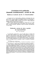 Crecimiento de la población, desarrollo económicosocial y niveles de vida: réplicas al artículo del Sr. S. Chandrasekhar