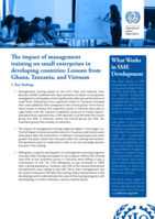 The impact of management training on small enterprises in developing countries: lessons from Ghana, Tanzania, and Vietnam
