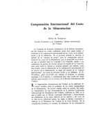 Comparación internacional del costo de la alimentación