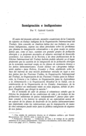 Inmigración e indigenismo