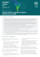 Políticas activas del mercado de trabajo en América Latina y el Caribe