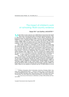 The impact of children's work on schooling: multi-country evidence