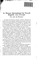 Le Bureau international du Travail regarde vers l'avenir: une note du Directeur