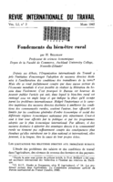 Fondements du bien-être rural