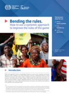 Bending the rules: how to use a systemic approach to improve the rules of the game