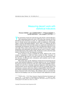 Measuring decent work with statistical indicators