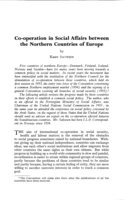 Co-operation in social affairs between the northern countries of Europe