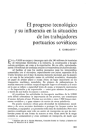 El progreso tecnológico y su influencia en la situación de los trabajadores portuarios soviéticos