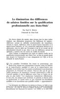 La diminution des différences de salaires fondées sur la qualification professionnelle aux Etats-Unis